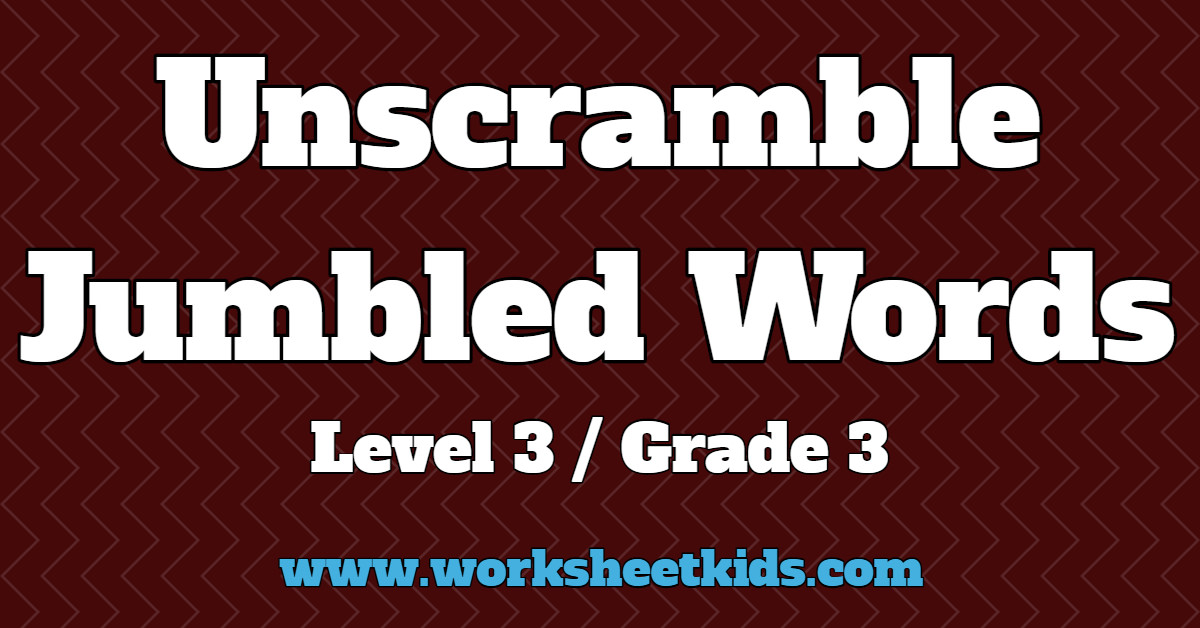 jumble unscramble word game