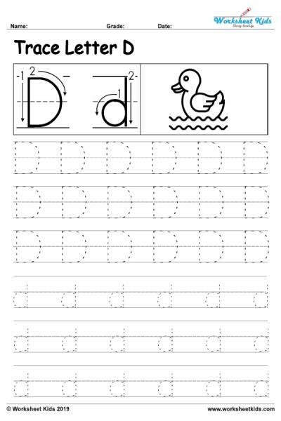 Letter D Worksheets WorkSheets For Kids