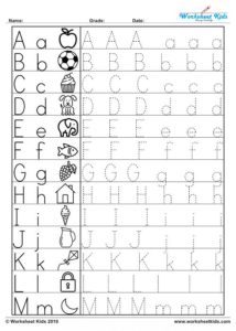 Free printable alphabet letters upper and lower case tracing worksheets