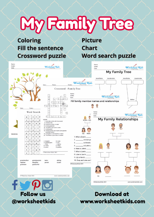 family tree template for kids pdf