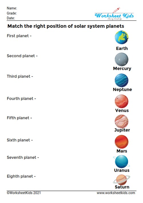 Planet Worksheets For Kindergarten Printable Kindergarten Worksheets