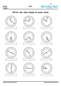 Digital and analog clock worksheets for kindergarten | 1st, 2nd, 3rd Grade