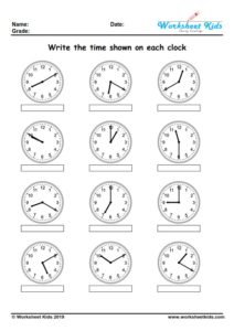 Digital and analog clock worksheets for kindergarten | 1st, 2nd, 3rd Grade