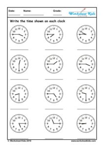 Digital and analog clock worksheets for kindergarten | 1st, 2nd, 3rd Grade