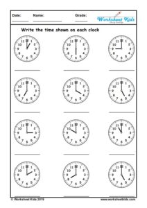 Digital and analog clock worksheets for kindergarten | 1st, 2nd, 3rd Grade