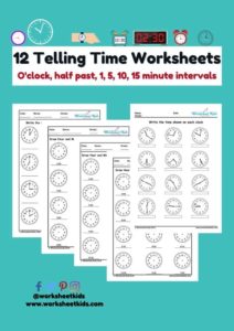 Digital and analog clock worksheets for kindergarten | 1st, 2nd, 3rd Grade