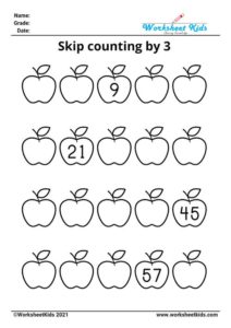 Skip counting worksheets for 2nd grade and 3rd grade - Free PDF