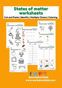 States of Matter Worksheets : Solid, Liquid and Gas - Free printable PDF