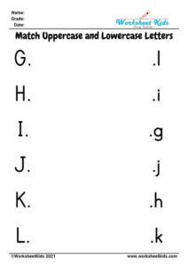 Cut and paste matching alphabet worksheets : letters and pictures