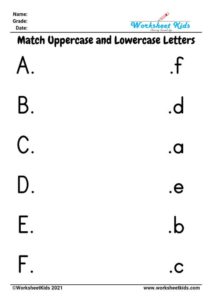 Cut and paste matching alphabet worksheets : letters and pictures