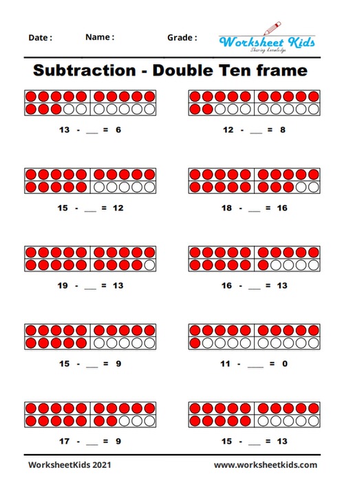 Subtract Within 20 Worksheets K5 Learning Subtracting Numbers Up To 20 No Regrouping Grade 1