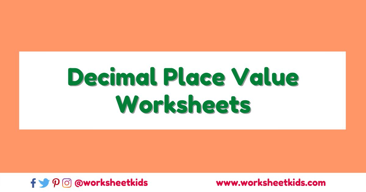 decimal place value worksheets for 5th grade free printable pdf