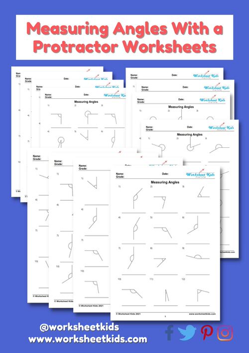 Measuring Angles With A Protractor Worksheet With Answer Key Free PDF