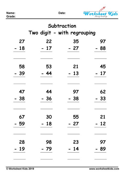 2-digit-subtraction-with-regrouping-worksheets-grade-2-3-free-printable